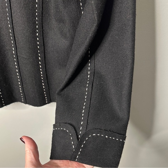 Anthropologie Wool Felted Contrast Jacket by Snak - Picture 5 of 8